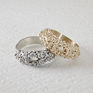 punkte 01 / ring, silver or gold-plated